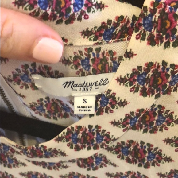 Madewell silk refined tee in diamond print - Picture 3 of 6